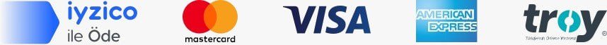 طرق الدفع — iyzico, Mastercard, VISA, American Express, Troy